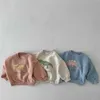 Milancel Spring Barnkläder Hoodies Långärmad Söt Dinosaur Plus Fleece Bekväm Pullover TröjorHirt 220125