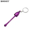 Keychain mushroom Tobacco pipe metal mini smoking accessories keychains key chain grinder stash jar wholesale