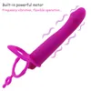 NXY cockrings Double Penetration Vibrator Penis Strapon Dildo Strap on Anal Plug for Man Adult Sex Toys Couple Beginner 1123