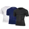 Body Shapers pour hommes Gilet de posture amincissant pour hommes T-shirt de compression Construction Fat Burn Chest Tummy Shirt Slim Dry Quick Under