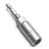 10/15 st 80mm Längd Fördämpad Power Nut Driver Borre Set 5.5-19mm Impact Socket Adapter för elverktyg 6.35mm Hex Shank 211110