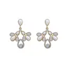 Dangle & Chandelier TIMEONLY Korean Style White Enamel Waterdrop Earring For Women Ladies Shinning Crystal Festival Gifts Jewellery Elegant