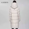 Gasman أزياء العلامة التجارية أسفل ستر المرأة الشتاء سترة المرأة معطف طويل سميكة المفتوحة سميكة الإدراجية جاكيت زائد الحجم 206 211221