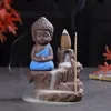 Little Monk Waterfall Incense Stick Holder Home Office Teahouse Decor Buddha Backflow Incense Burner