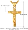 Erkekler Crucifix Zincir Vaftiz Takı ile Çapraz Kolye Paslanmaz Çelik/18K Altın Antik İsa Kolye YS31927909120