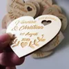 Coeur laser de mariage personnalisé Enregistrer les aimants de date, bois personnalisé rustique enregistrer la date, cadeaux de fête 210925