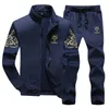 Erkekler Ayarla Büyük Boy 6XL 7XL 8XL 9XL Moda Sonbahar Kış Homme Suit Kazak Sweatpants erkek Seti Erkek Eşofman Ceket 211222