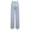 Pantalons en denim Femmes 90s Jeans pour filles Mode féminine Vintage Pantalon taille haute Harajuku S Streetwear 211129