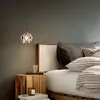 Elektroplätering Guldkökslampa, LED Bedroom Bedside Chandelier, Modern Luster Restaurant Luxury K9 Crystal Round Hängande lampa