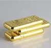 Aanstekers Sigarettenaccessoires Fashion Gold Bar Forch Shape Butaan Gaswiel Metaal Lichtere inventaris Hele4327959