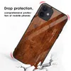 Wood Grain Tempered Glass Phone Cases For iPhone 13 Pro Max 12 Mini 11 XR 8 Plus Samsung S20 S21 Ultra Note 20