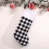 Christmas Stockings Family Xmas Tree Decoration Fireplace Hanging Stocking Candy Gift Bag Santa Classic Red Black Buffalo Plaid Holiday Season Party Decor JY0725