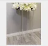 2021 Lange Bruiloft Acryl Crystal Table Centerpiece Wedding Columns Flower Stand for Table Decoration Floral