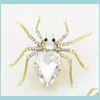 Design Spider Spider CZ diamante broche atraente pino de cristal para homens homens finos j￳ias presentes 9iopx pins yhgd0