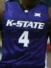 NCAA College Kansas State Wildcats Basketball Jersey 24 Pierson Mcatee 34 Levi Stockard III 35 Patrick Muldoon 45 Nigel Shadd Custom Stitched