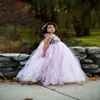 Rose et Gris Fleur Fille Tutu Robe De Mariage Tulle Robe Filles Robes De Mariée Robe Demoiselle Rose Enfants Filles Vêtements Robe Q0716