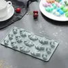 Moldes de cozimento Dinosaur Silicone molde fofo desenho animado de animais DIY Ferramenta de fabricação de doces DIY