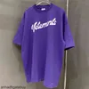 3d Foam Print Vetements T-shirt Purple White Letter Tee Summer Men Women Oversize Vtm T-shirts Cotton Tops5Z37