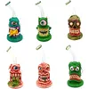 Eye 3D Glass Bong Rura wodna Hookah Scary Monster Bongs Kolorowe platformy olejne zabarwione miską