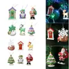 Weihnachten Dekorationen Schöne Thema Hängen Ornament Farbe Harz Baum Anhänger Für Zuhause Wohnzimmer Garten Dekoration Tropfen Ornamente