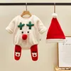 Ensembles de vêtements 3 pièces/ensemble vêtements pour bébés nés automne et hiver costume printemps barboteuse fendue épaisse tenue de noël pour bébé