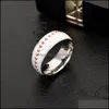 Band ringen sieraden voetbal basketbal sport voor vrouwen mannen honkbal softball rugby roestvrij stalen vinger mode gift drop levering 2021 z