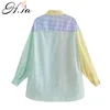 HSA Spring Shirt Kobiety swobodny koszula bawełniana bluzka z długim rękawem dla dziewcząt swobodny koreańsko -mody streetwear spółki 210716