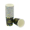 Disposable Dinnerware 10pcs Gilded Dot Party Paper Plate Birthday Cup Knife Spoon Fork Cake Set Meal 175