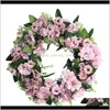 Decorative Flowers Wreaths Festive Supplies & Garden Artificial Small Daisy For Front Door Window Wall Wedding Party Venue Layout Props Farmh