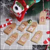 Greeting Event Festive Home & Gardengreeting Cards 1 Set Christmas Kraft Paper Tag Card With Rope Decorations Gift Box Labels Party Supplies