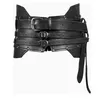 Masques de fête Tête en cuir en métal médiéval Ceinture sculptée Costume Larp Accessoire Hommes Femmes Viking Knight Cosplay Ceinture Boucle Sangles pour Adulte