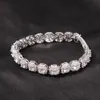 9MM carré sucre de roche Zircon diamant Tennis bracelet chaîne cubique Zircone 14K or chaînes hommes bijoux Hip Hop Bracelets311Q