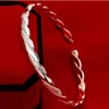 Silver plated Braid bracelet Bangle cuff Women open adjustable wristband fashion jewelry will and sandy