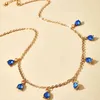 Tocona Della Boemia Lucido Blu Strass Catena Della Collana Del Choker per Le Donne 2020 Alla Moda Accessori di Gioielli Regolabili Collare 15228 G1206