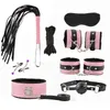 Bondage Sex Toys ual Abuse BDSM Handcuffs Leather Whip Blindfold Breast Clip Five meter Rope Adult Games Supplies 1123