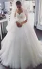 Wspaniała koronkowa suknia balowa suknie ślubne Paski spaghetti