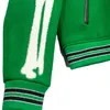 남성 자수 검은 녹색 자켓 코트 2022ss 남자 두꺼운 패션 높은 qaulity outwear 탑스