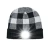 Cappellini da ciclismo Maschere Cappello a cuffia con luce Berretto per faro a LED lavorato a maglia unisex Faro ricaricabile USB Regali caldi invernali per uomo Papà Lui Wome