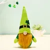 Party Supplies St. Patrick's Day Green Gnome Plysch Doll Faceless Clover Gnomes Dolls Irish Day Home Decor Saint Patricks Presenter för barn