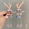 Akcesoria do włosów 1 Pair Girls Chiński Tradditonal Styl Christmas Antlers Klipy Sweet Clip Pałąk Heatpin Moda