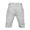 Mäns sommar bomull fast casual shorts män hög kvalitet affärsarbete strand shorts manlig rippad kort byxor smal passform h1206