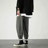 Single Road Męskie Joggers Mężczyźni Lato Solidne spodnie Proste Japońskie Spodnie Streetwear Casual Black Harem Spodnie dla mężczyzn 211108