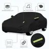 Universal Full Car Black Outdoor Waterproof Snow Protect 190T Cover Anti UV Sun Shade Dustproof Auto Accessories