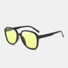 Unisex pc quadro completo lente tingido óculos de sol uv proteção óculos de moda