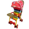 Kinder Sommer im Freien essen Klappstuhl Trolley mit schattigem Tuch Multifunktions-Nachahmung Rattan Baby Handlichkeit Kinderwagen cool 290z