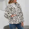 Femmes fausse fourrure 2022 manteau femmes à manches longues lâche imprimé léopard gilet corps hiver plus chaud en peluche veste Outwear haute qualité #