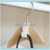 Hooks Rails Housekeeping Organization Home & Garden6 Pcs/Set Wardrobe Space-Saving Multi-Function Coat Hook Plastic Closet Stack Hanger Rack