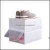 Bins Housekee Organization Home & Gardenclear Plastic Storage Shoe Box Dustproof Sneaker Organizer Transparent High Heels Boxes Candy Color