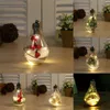 LED Transparent Christmas Ornament Tree Pendant Plastic Bulb Ball Home Decor Birthday Gift New Year Gifts Lights Hanging Clear Decoration for Xmas Party Outdoor