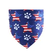 Husdjur saliv handduk flagga triangeln halsdukar hundar katt och hund oberoende dag halsduk husdjur huvudduk zyy1009